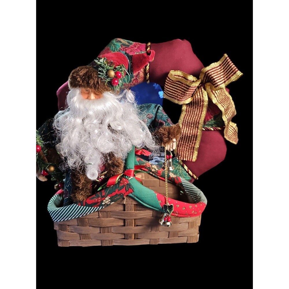 VINTAGE Saint Nick Santa Claus Tree Topper Table Decor Christmas Decoration